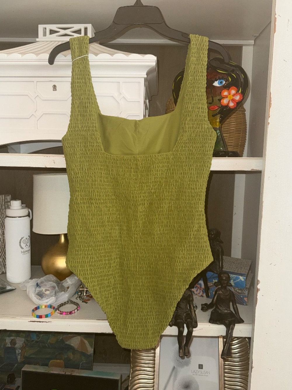 Citrine Swim Jenni Smocked One Piece Olive nwt swimsuit XL - Picture 7 of 7